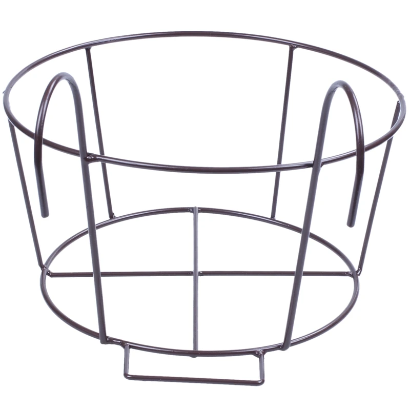 Metal Iron Flower Pot Hanging Balcony Garden Plant Planter Home Decor basket Bronze color