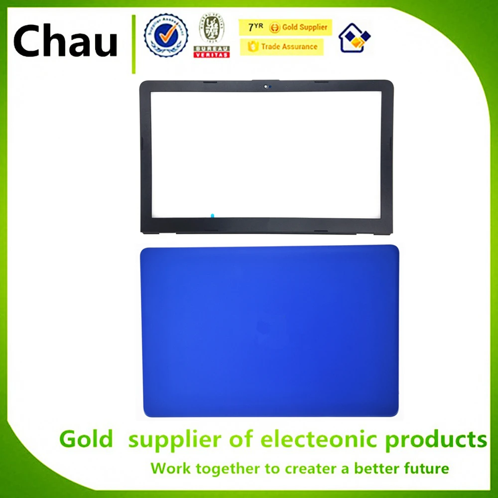 Blue A and B Chau ноутбук для hp 250 G6 255 G6 256 G6 258 G6 TPN-C129 TPN-C130 ЖК-задняя крышка/ЖК передняя рамка/петли крышка - Цвет: Blue A and B