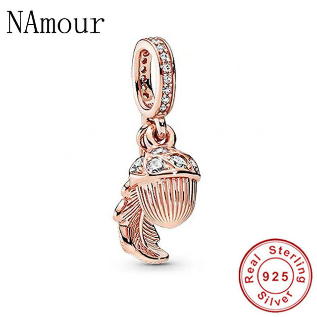 Rose Gold Dreamcatcher Spacer Beads Diy Fit Original Pandora Charms Silver 925 Bracelet Jewelry For Women Man Making F274