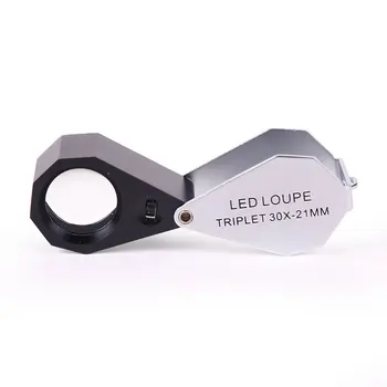 

Portable Mini Loupe Foldable Magnifier Note Checking Lamp for Jewellery Evaluating Reading Lamp practical