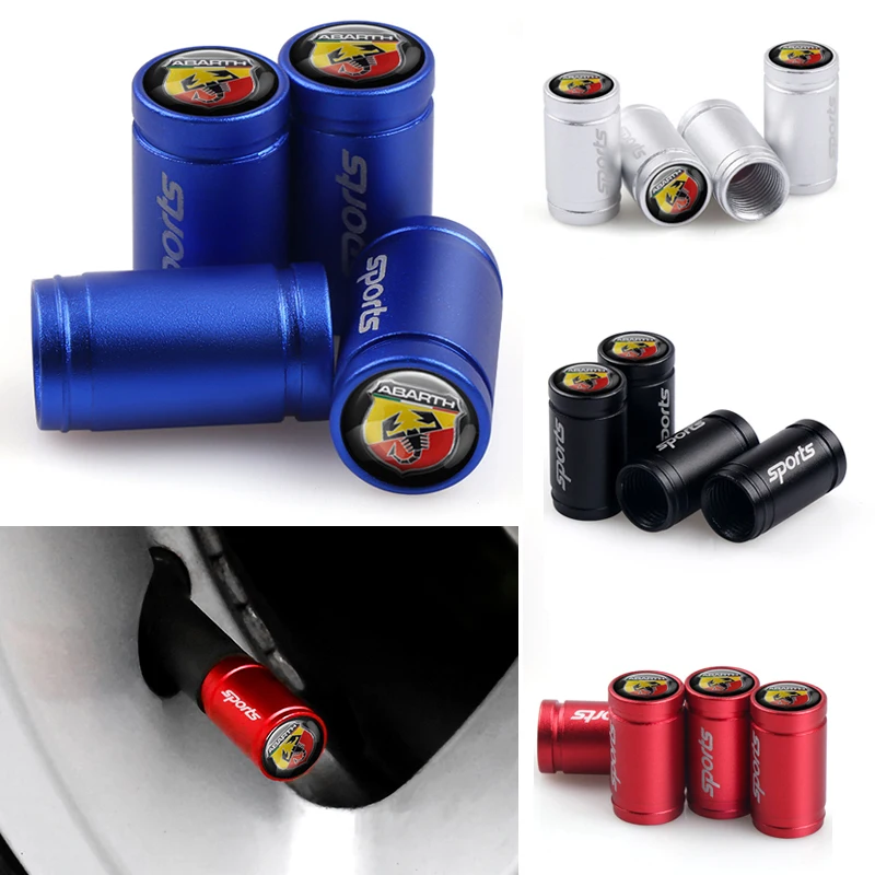 

4Pcs Scorpion Sport Emblem Auto Wheel Tire Valve Caps Case For Fiat 500 1100 Abarth Palio Stilo Bravo Car-Styling Accessories