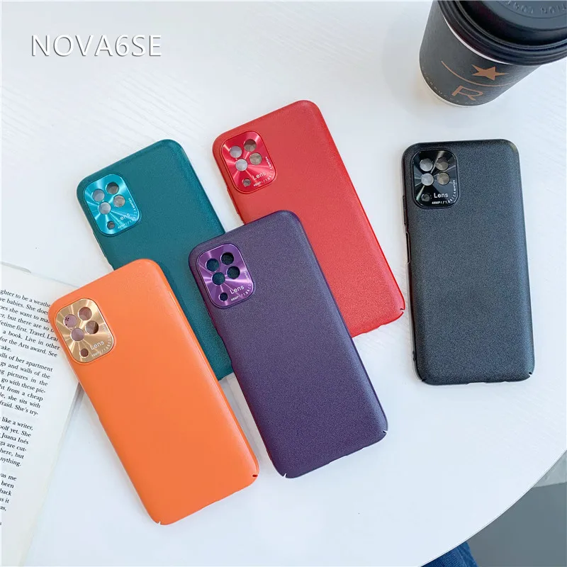 Чехол для Huawei P40 Lite роскошный матовый защитный чехол из поликарбоната с зернистой
