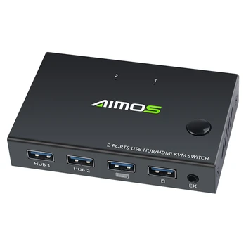 

USB Hdmi KVM Switch Sharing Keyboard Mouse Printer 4K USB HDMI KVM Switch Box Video Display USB Switcher Splitter