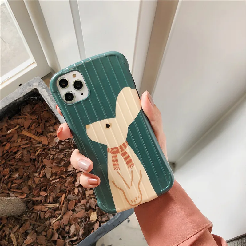 Для iphone 11 Pro MAX мягкие чехлы с мультяшным кроликом для iphone 6 6S 7 8 X XS MAX XR 3D тонкая талия Stria чехол для чемодана