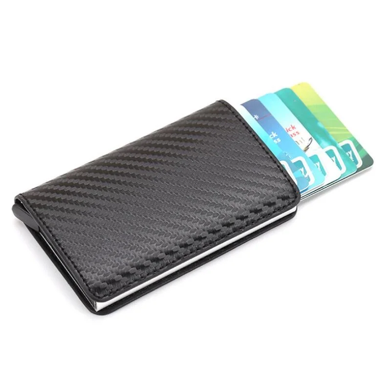 

Aluminium Alloy Credit Card Holder Wallet Antitheft Men Wallets Automatic Pop Up Card Case Metal men Card Holder RFID