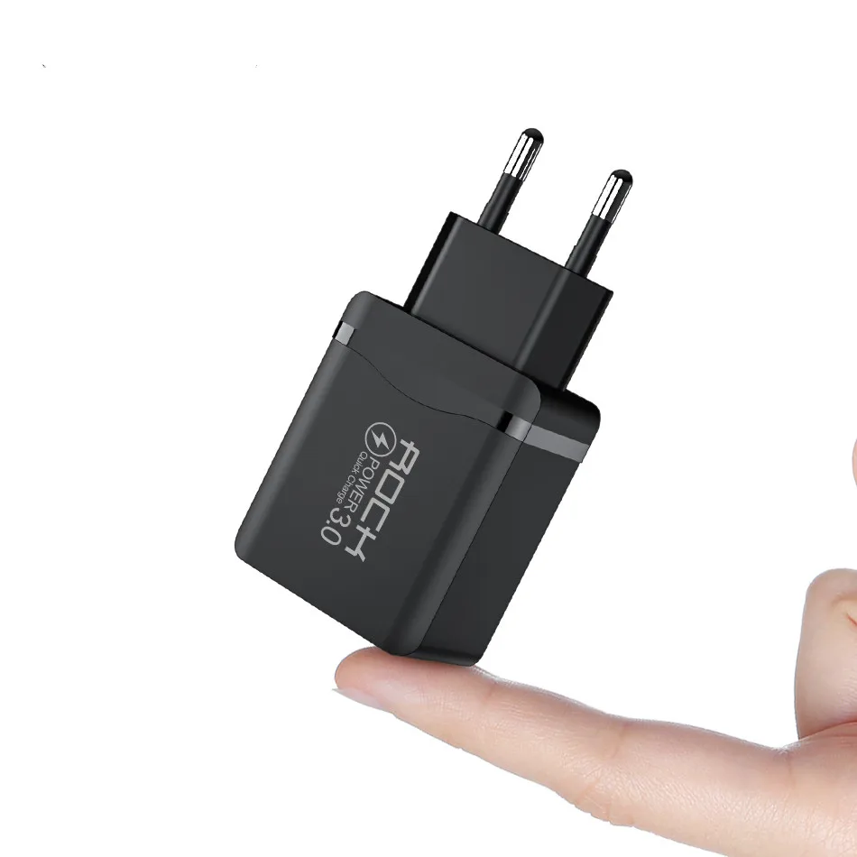 18 Вт QC 3,0 USB зарядное устройство быстрое зарядное устройство для телефона дорожный настенный адаптер QC3.0 FCP универсальный для Xiaomi iPhone samsung huawei EU штекер - Plug Type: Black