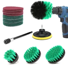 12 шт. набор сверлильных щеток для ванной комнаты, ванны, душа, плитки, затирки, универсальные силовые скрубберы для очистки с удлиненным креплением