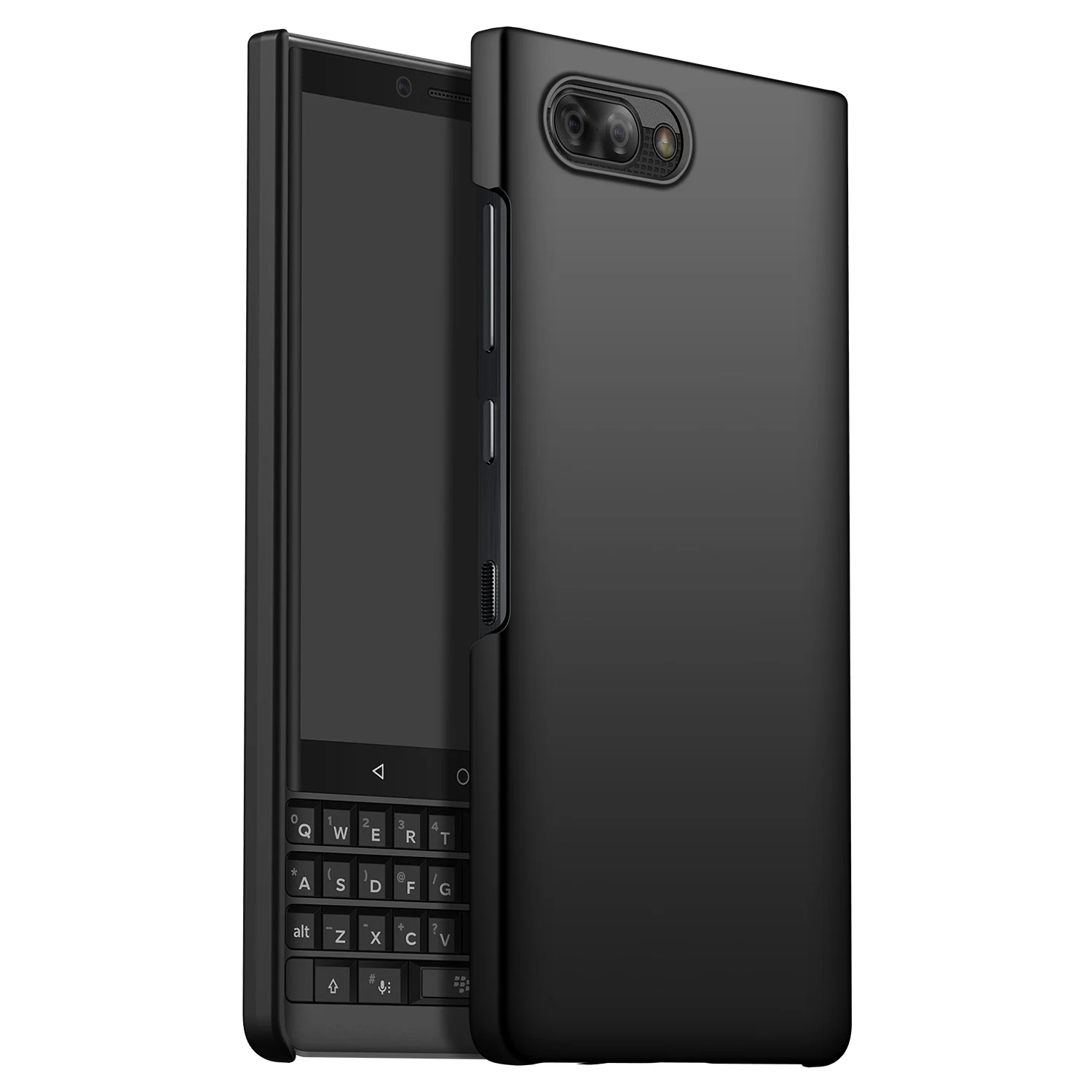 Чехол для Blackberry Key 2 Le, Роскошный Матовый Жесткий Чехол для ПК, чехол для Blackberry Key 2/KeyOne 2, задняя крышка, защитный чехол для телефона - Цвет: black