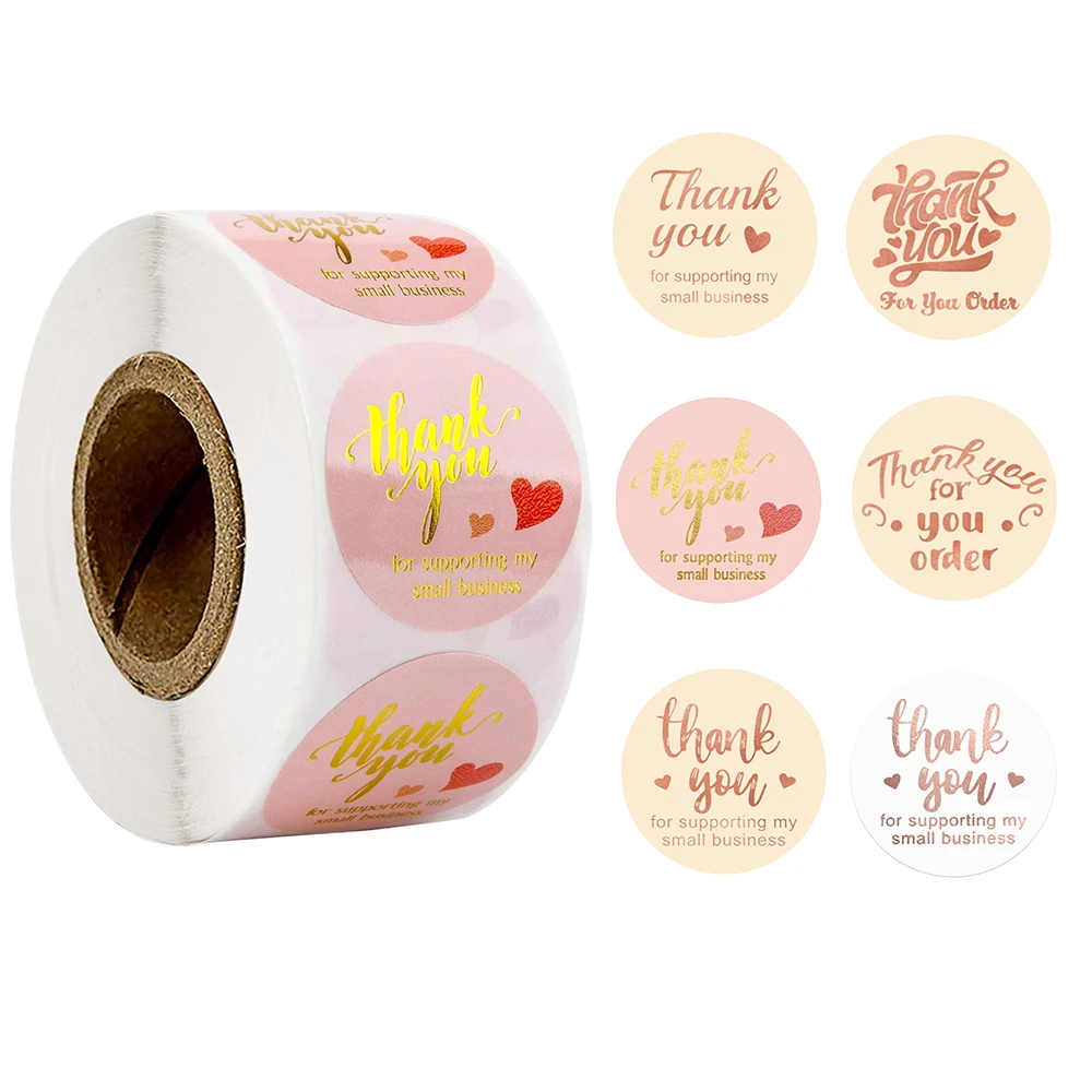 500 Pcs/roll Thank You Stickers Envelope Seals Labels Stickers Stationery 500 Pcs/roll Thank You Stickers Envelope Seals Labels Stickers Stationery