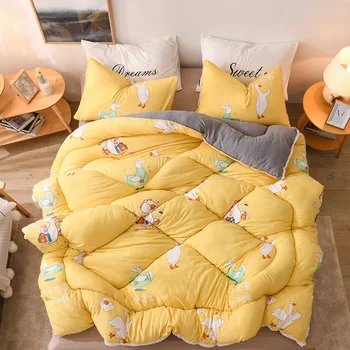 

Cartoon Style Blanket Quilt Soft Warm Winter Comforter Filler King Queen Size Multicolor Choose High Quality Down Quilt Duvet
