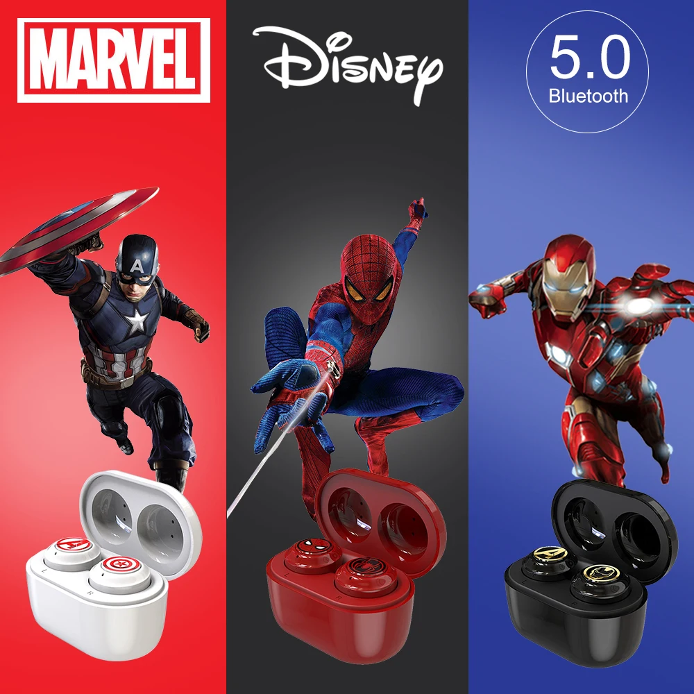 TWS наушники Captain America Iron Man беспроводные с поддержкой Bluetooth изображением
