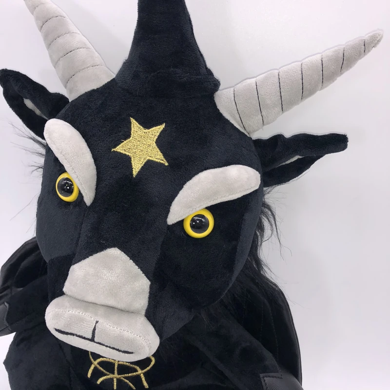 45cm Dark Lord Goth Black Goat Plush Toy Anubis Devil Doll Twitchy KILLSTAR