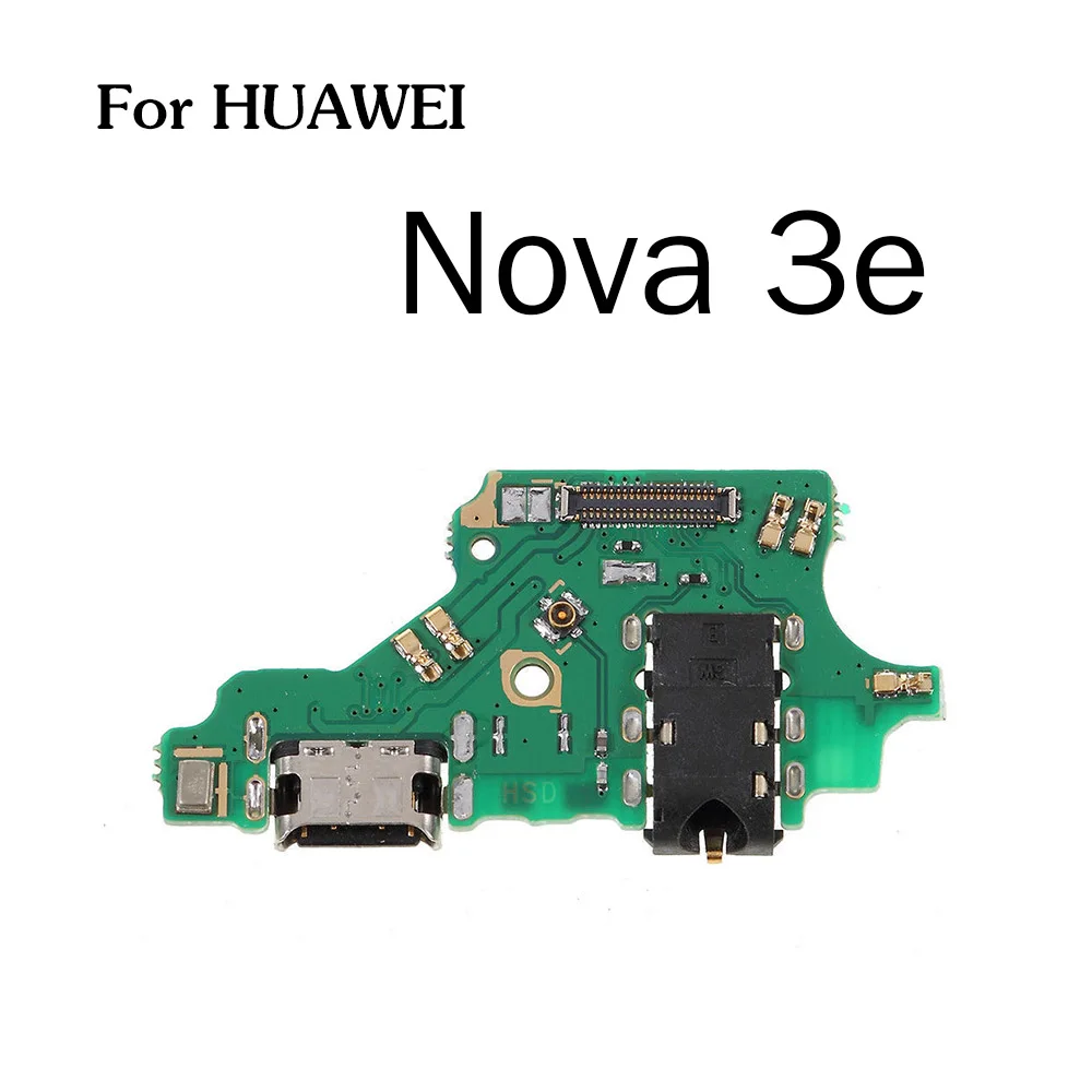 Nova 3e Золотой-R разъем порта зарядки части платы гибкий кабель с микрофоном Микрофон для HuaWei Nova 5i 4e 4 3 3i 3e 2 2S 2i Plus Lite - Цвет: Nova 3e