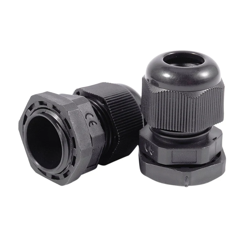 50 x Черный Пластиковый водонепроницаемый разъем PG11 5-10 мм Диаметр КАБЕЛЬНОГО САЛЬНИКА