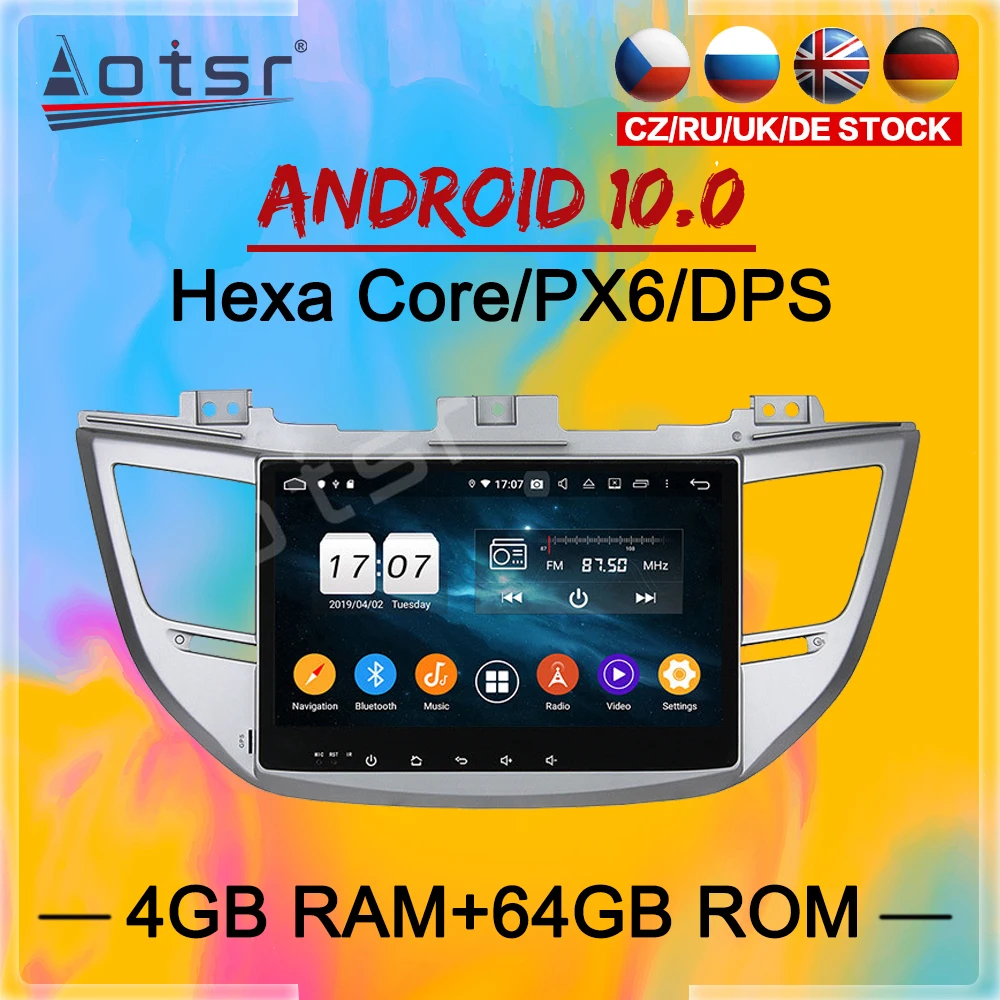 2 Din Touch IPS Screen Android 10 Car multimedia Player For Hyundai Tucson/IX35 2014-2017 GPS Navi Audio Radio stereo head unit