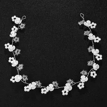 Хрустальные свадебные украшения для головы повязки на голову жемчужные аксессуары для волос для невесты головной убор ручной работы Романтический TS27