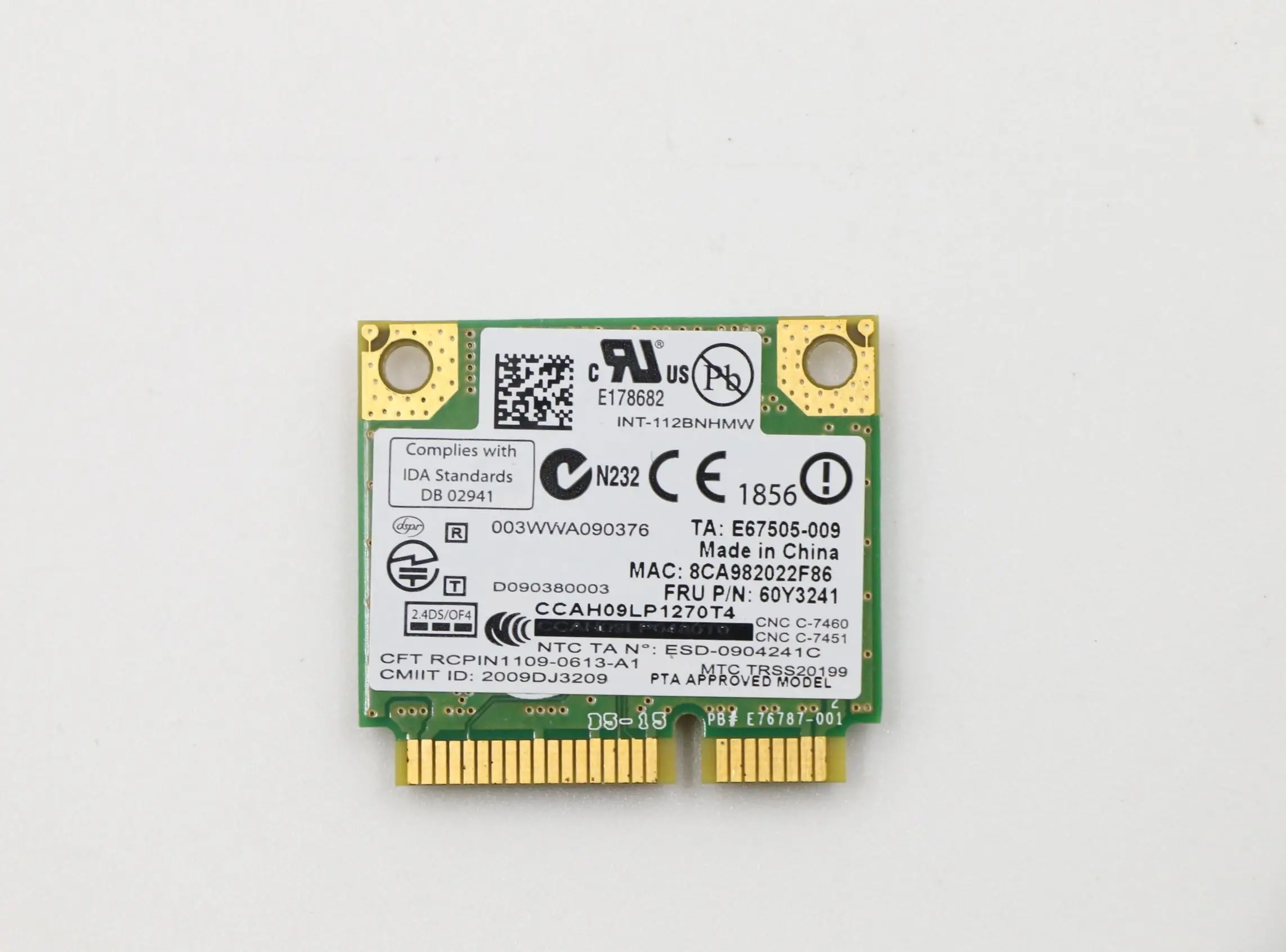 Новинка для Lenovo Thinkpad T410 T510 Y460 B460 Z460 Intel Centrino Wireless N 1000 MINI PCI E 802.11b/g/n Wlan WIFI