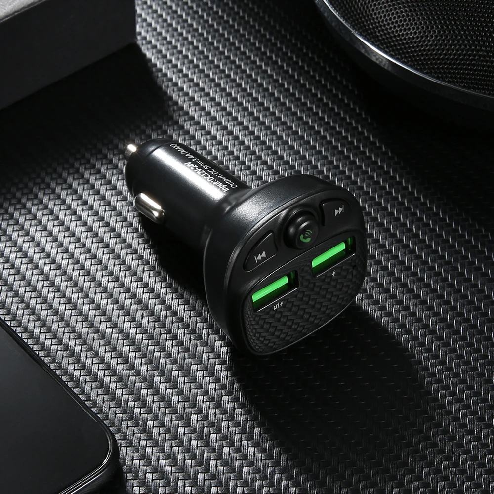 FLOVEME Bluetooth автомобильное зарядное устройство USB ЗУ для мобильного телефона fm-передатчик зарядное устройство для телефона прикуриватель Зарядка для iPhone 11 Pro