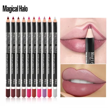 

Magical Halo Matte Lip Liner Pencil 10 Colors/kit Perfect Lip Shape Makeup Set Lipstick Pen Lips Make up Lipliner Cosmetics Balm