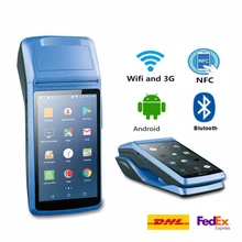 Android PDA портативный pos-терминал с 2G 3G wifi Bluetooth NFC Встроенный термопринтер и считыватель штрих-кодов с зарядным устройством док-станции