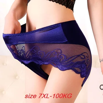 

plus size 7XL womens Lace panties embroidery Modal high waist women panties briefs underwears large size black underwear
