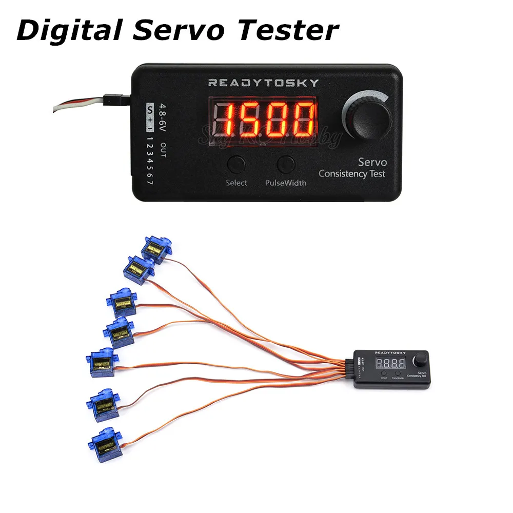 AB_ FP 1x DC 4.8-6V Digital Servo ESC Consistency Tester for RC Helicopter Airp