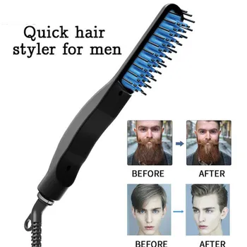

New LCD hair straightener comb men's hair straightener beard comb ceramic curling straightener hair style comb