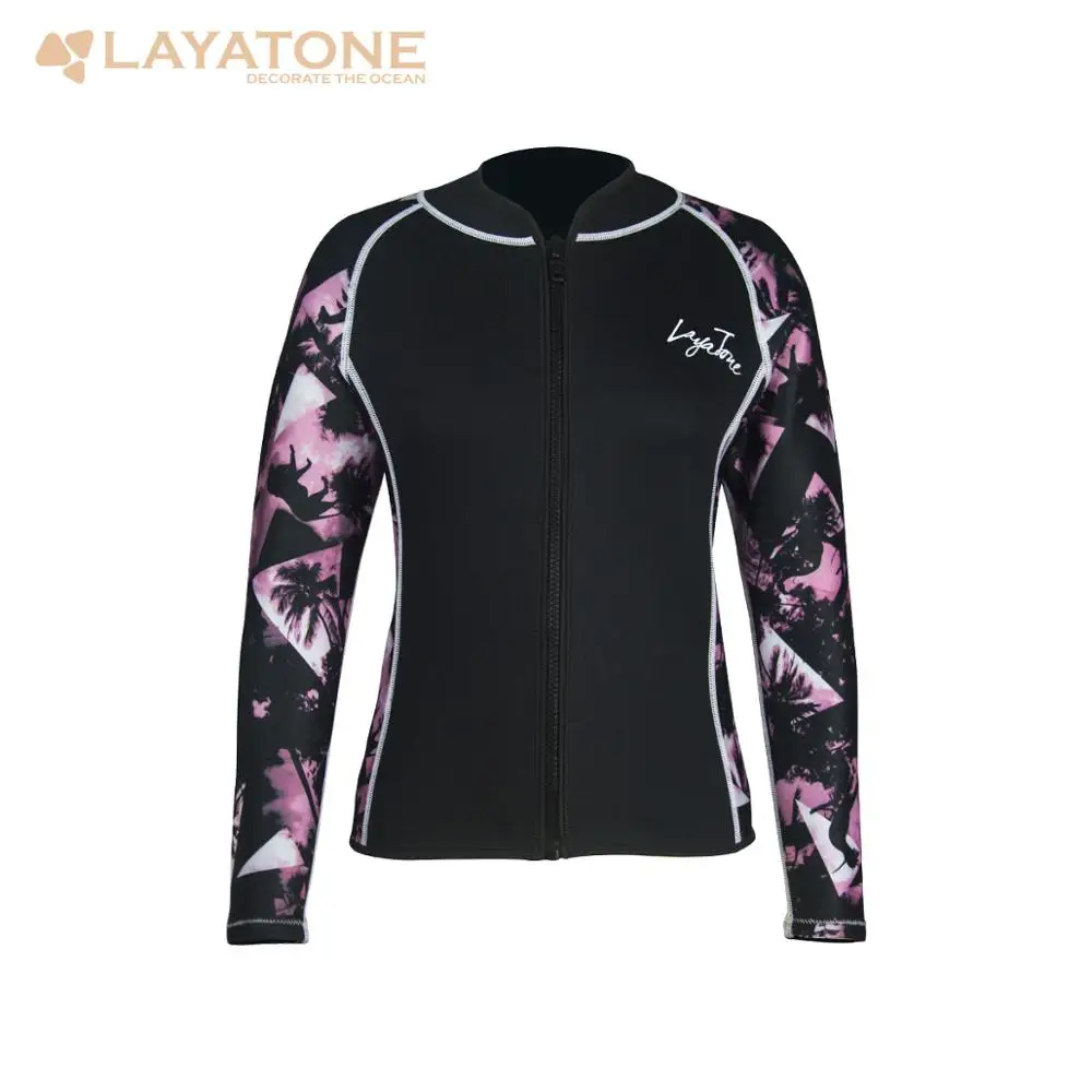 Layatone 3mm Neoprene Top Wetsuits Jacket Wet Suit Top Coat Long Sleeve