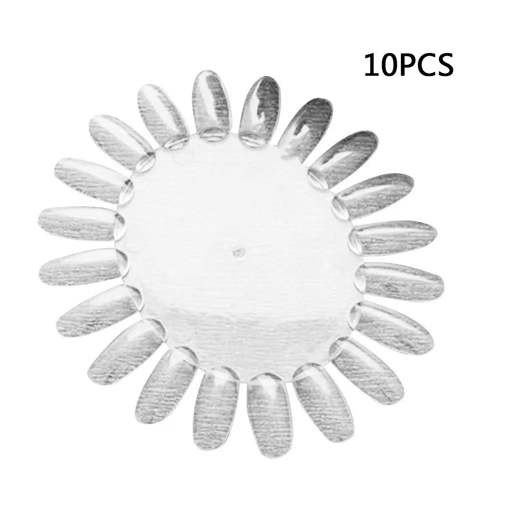 

Plastic 10 wheels/set Round Acrylic Plastic Nail Art Tips Palette Practice Polish Displaying Practice Chart False Nail Design
