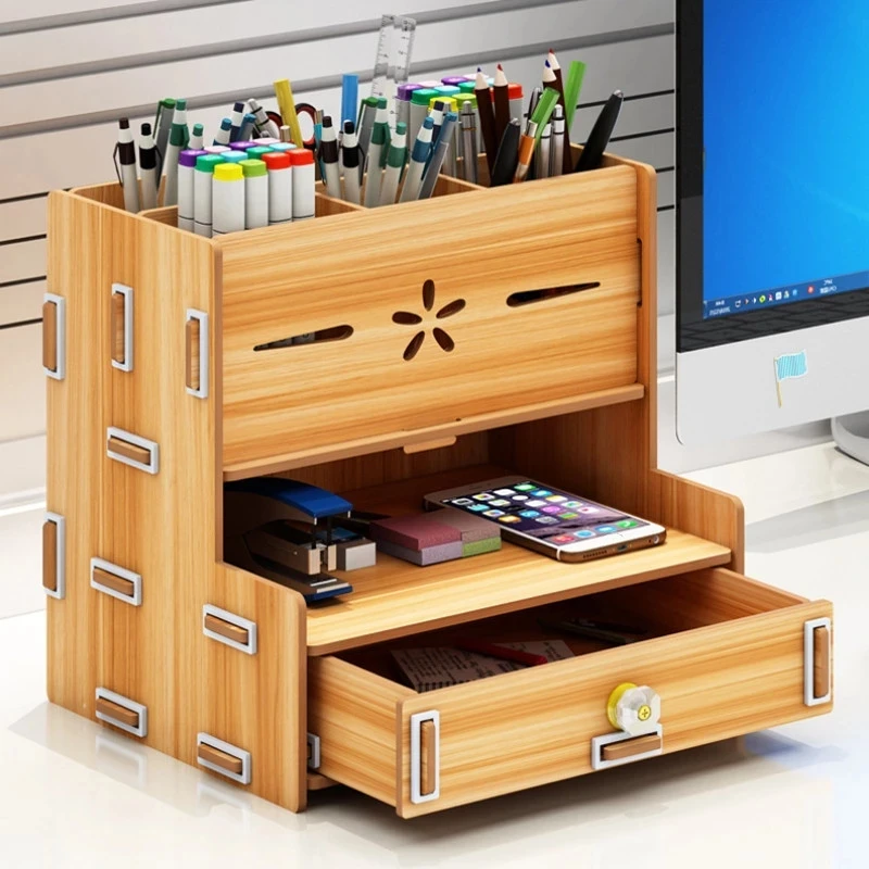 PROD 1005003333008711 Multi-function Wooden Desktop Pen Holder Office
School Stationery Storage Stand Case Desk Pen Pencil Organizer