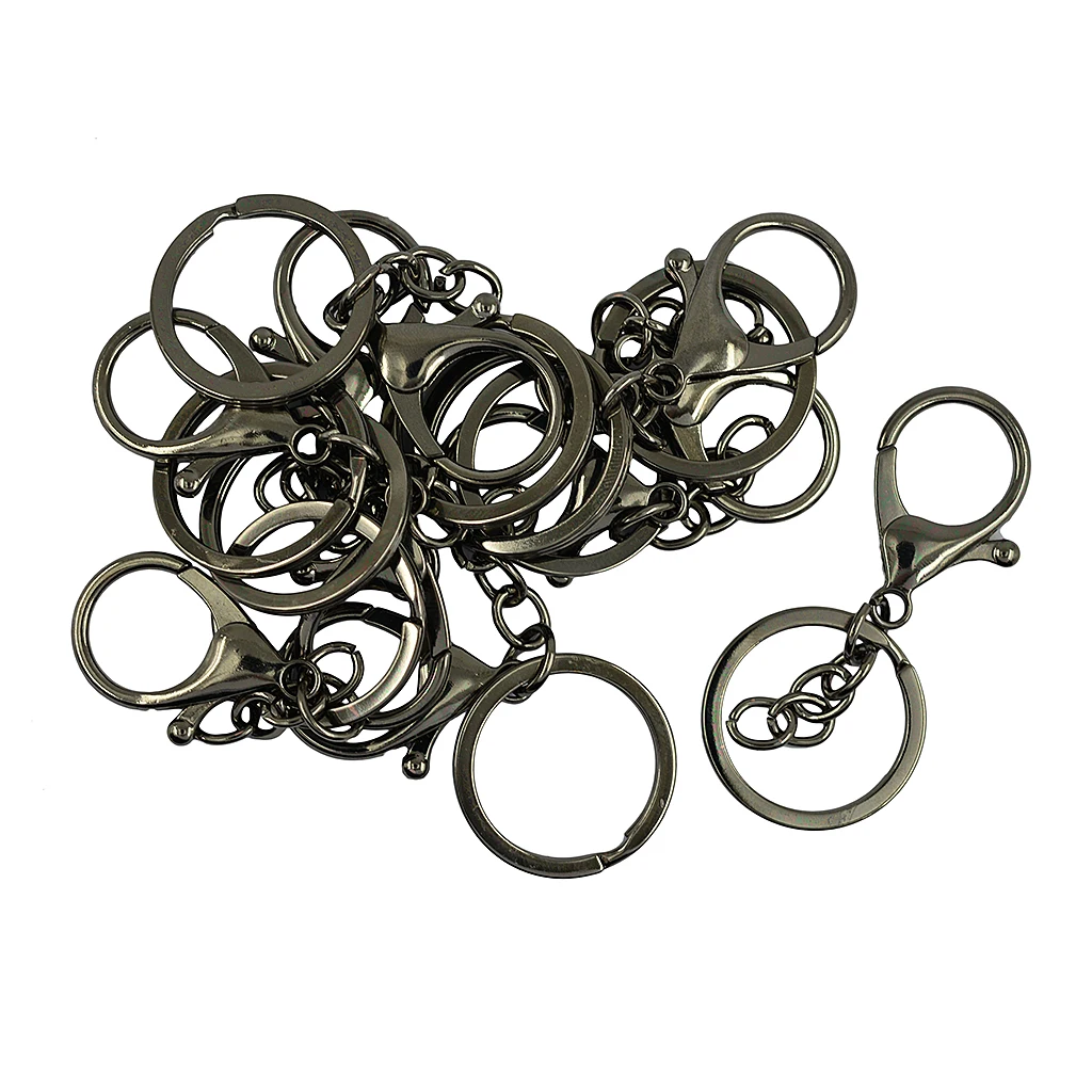 10 Sets 65mm Large Lobster Claw Clasp Trigger Clip Split Ring Chains Findings