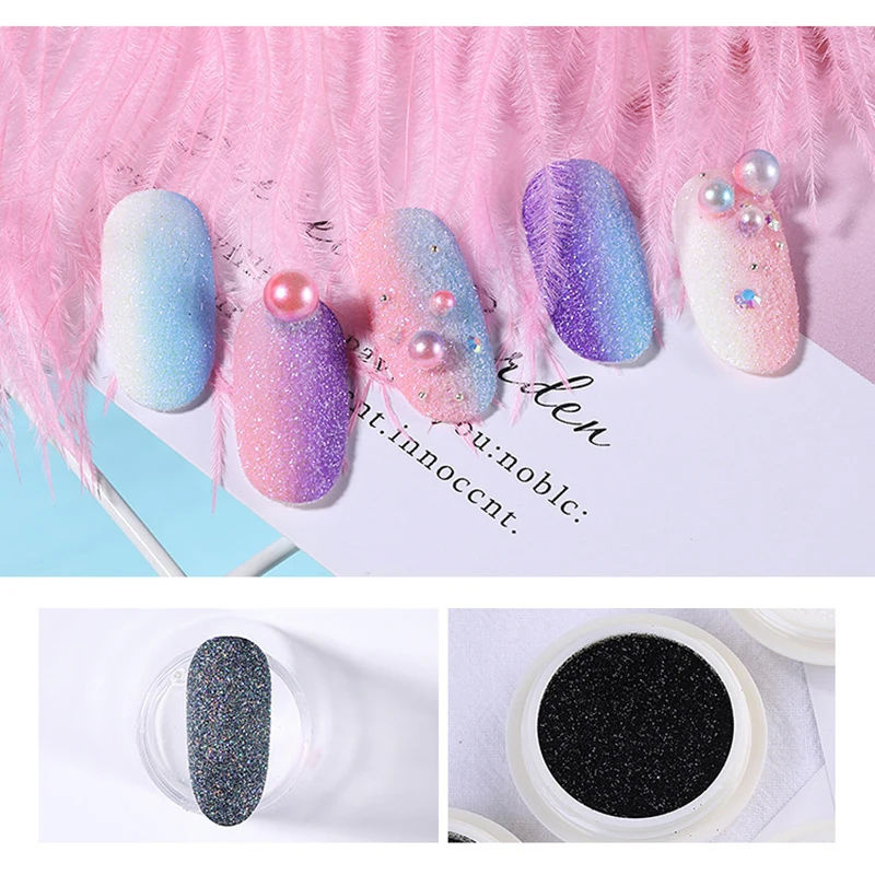 Gradient Shiny Nail Glitter Powder Laser Sparkly Manicure Art Chrome Silver DIY Decoration Kit 10g | Красота и здоровье