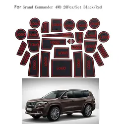 28 шт./компл. автомобильный коврик для двери, слот для ворот, нескользящий внутренний декор, замена для Jeep Grand Commander 4WD