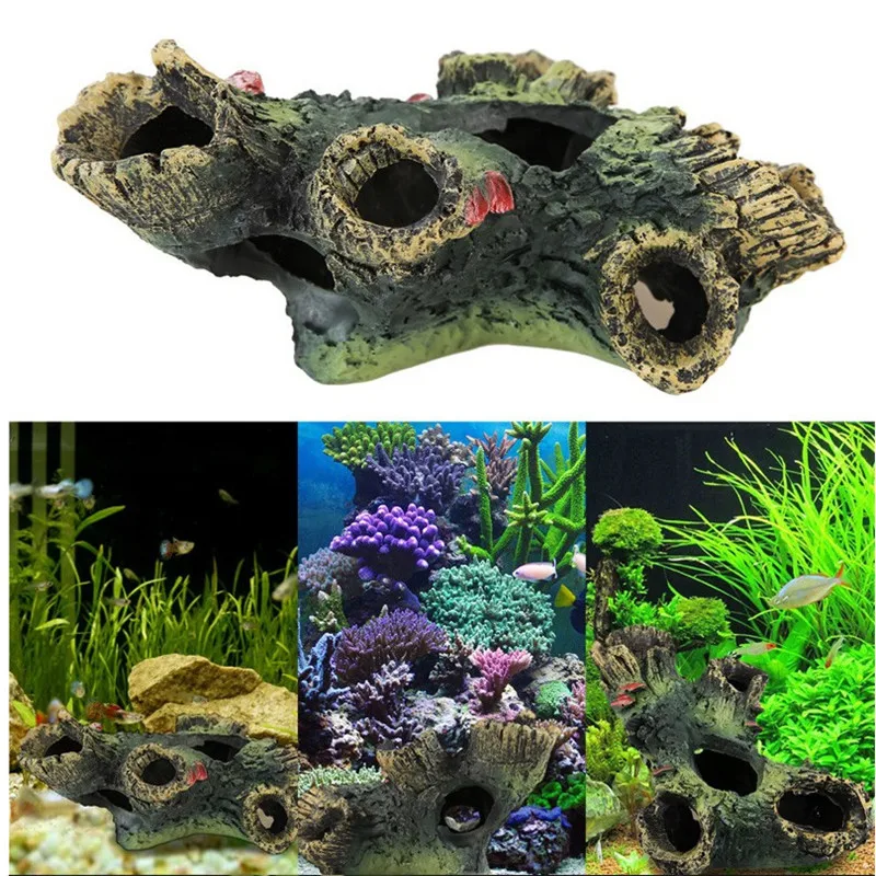 

Resin Driftwood Fish Tank Landscaping Ornament Manholes Aquarium Model Dead Wood Decorative Rockery Tree Head