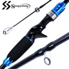 Sougayilang 1.8/2.1m Spinning Casting Fishing Rod Carbon Fiber Line Guides Strong Reel Seat Ultra Light Fishing Poles ► Photo 1/6