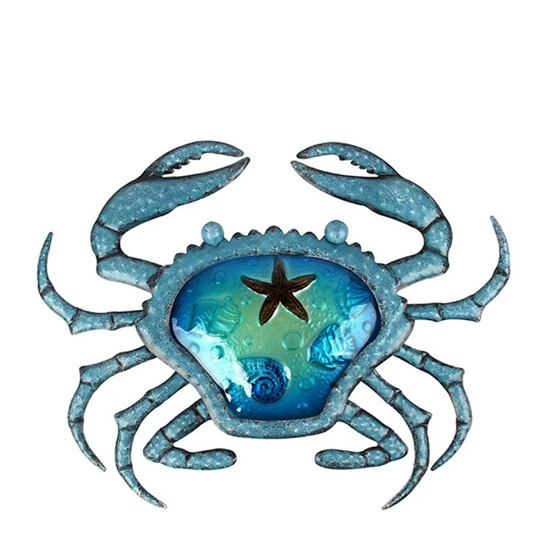PROD 1005003482700527 Metal Crab Wall Artwork with Glass for Home and
Garden Decoration Statues Miniatures Decoration Outdoor Sculptures
Jardin