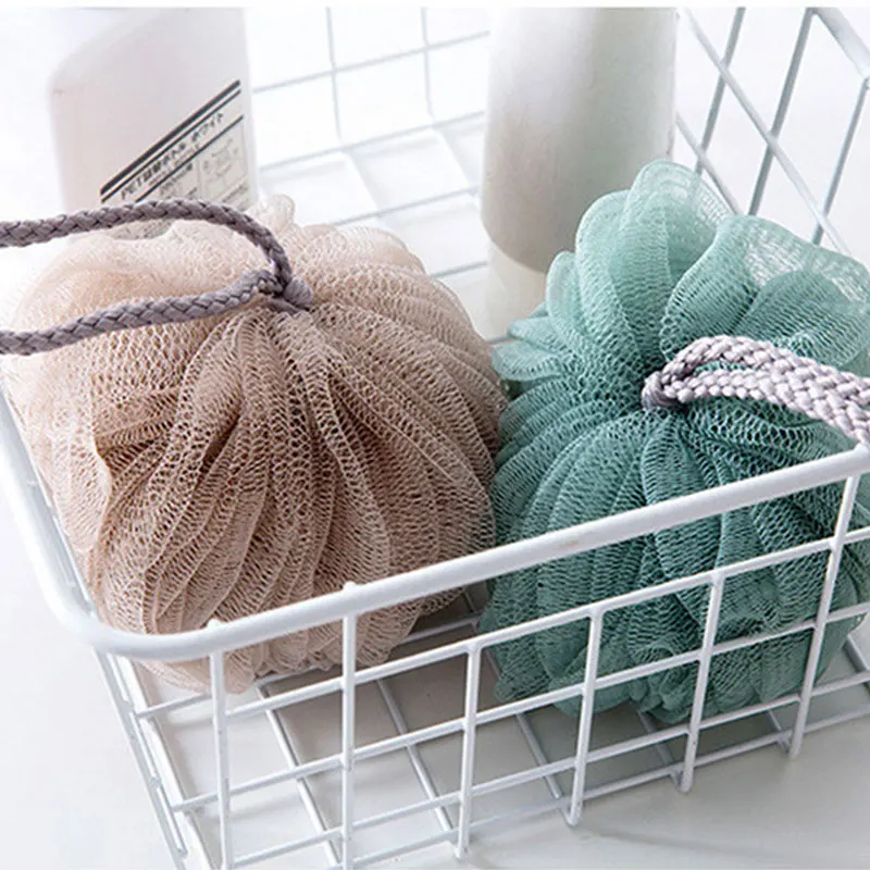 Pack of 1 Useful Soft Bath Shower Sponge Ball Exfoliating Loofah Mesh Pouf Body Scrubber Ball for Men and Women