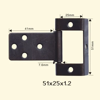 

Freeshipping 51*25*1.2mm Iron Metal Hinge Sewing Machine Folding Table Furniture Flip Tray Hinges Big Door Hinges