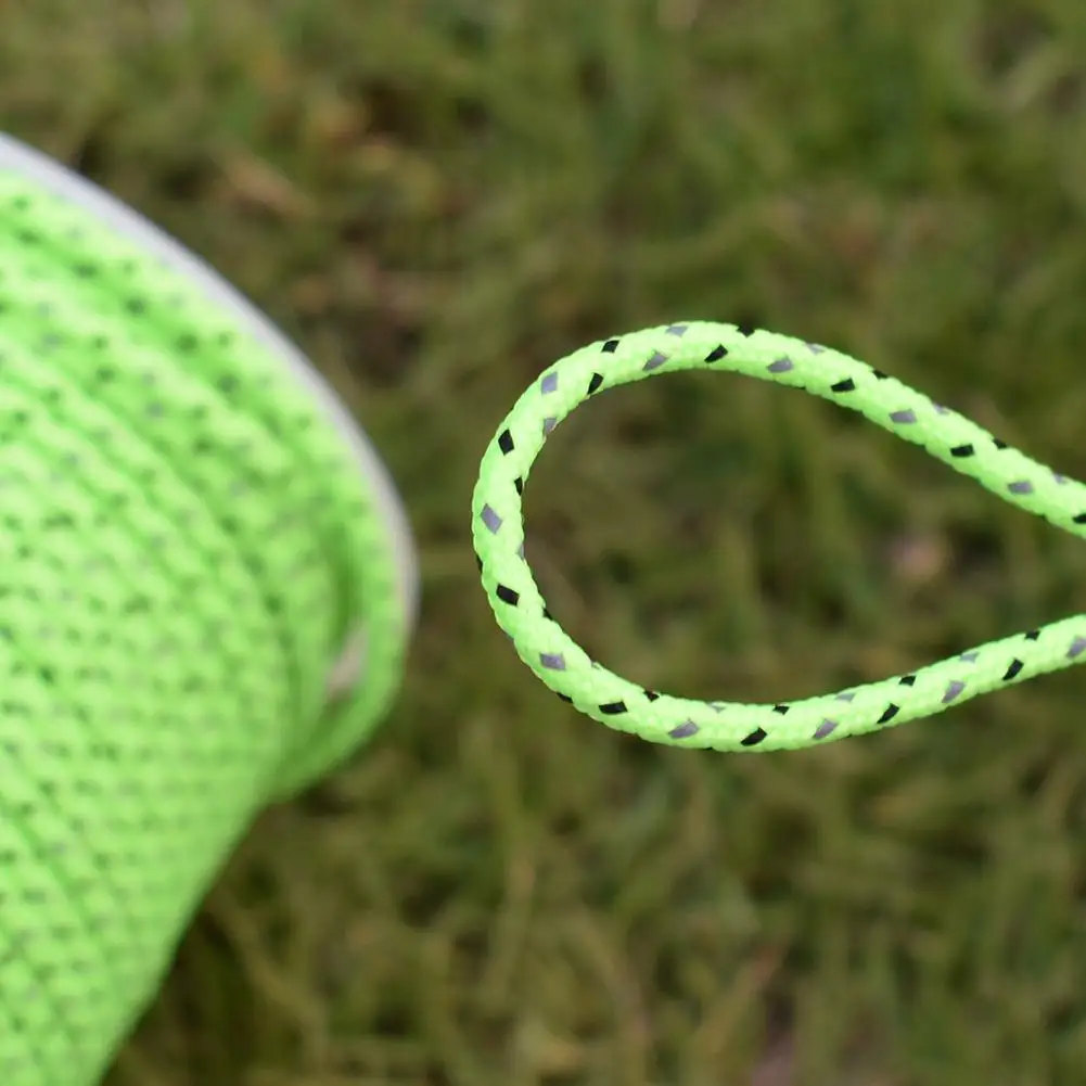 Multifunctional Outdoor Paracord Luminous Umbrella Rope Reflective Survival Rescue 50M