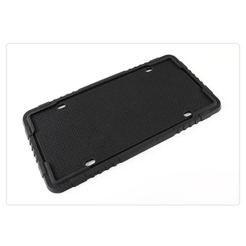 

Accessories License Plate Frame Car Exterior Black Silicone With Screw