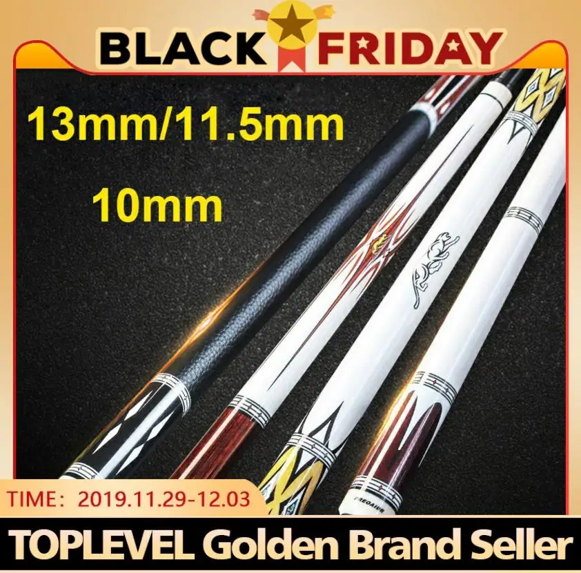 

3142 PREOAIDR ON Series Billiard Cue Pool Cue Stick 13mm/11.5mm/10mm with Case Pool Cue Kit Case Black 8 2019 made in China