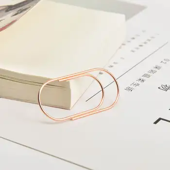 

10 Pcs 50mm Large Size Paper Clips Metal Clip Wide Paper Clips Golden And Rose Gold Curved Pin Office School Stationery