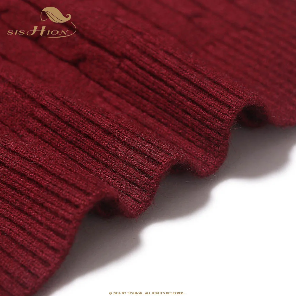 SISHION Autumn Warm Turtleneck Sweater Men Fashion Solid Knitted Mens Sweaters QY0336 Casual Men Slim Pullover