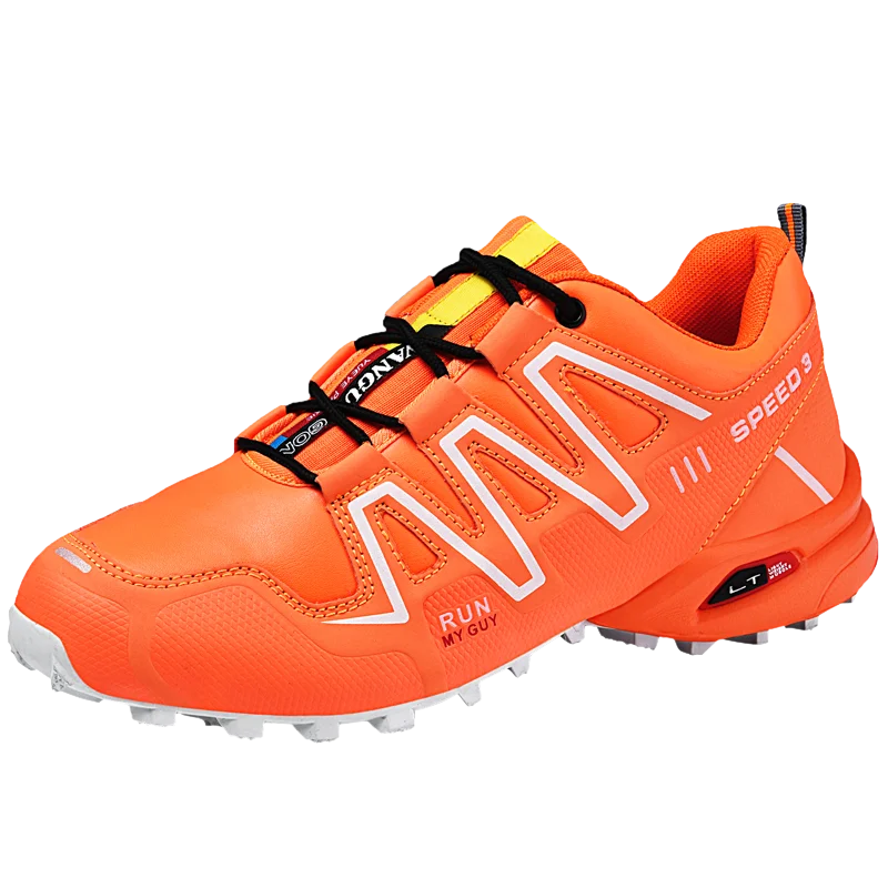 Модная Осенняя обувь; мужская обувь на платформе; оранжевые кроссовки; Мужская качественная Повседневная обувь; Мужская Уличная Удобная походная обувь - Цвет: Orange 8-8