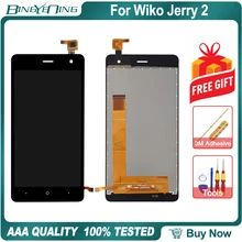 Novo original para wiko jerry 2 lcd & digitador da tela de toque com moldura display módulo acessórios montagem ferramentas substituição