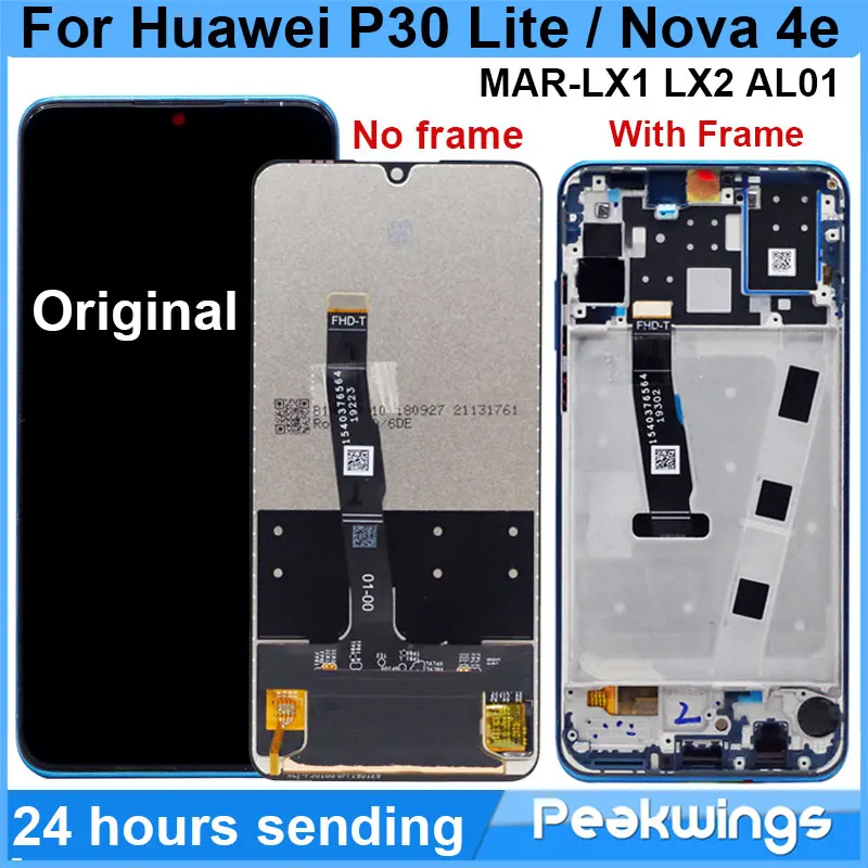Оригинальный ЖК дисплей 6 15 дюйма для Huawei P30 Lite в сборе экран LX1 Nova 4e Lite|for