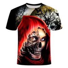 

Classic Skull Trend T-shirt Comfortable Mesh Fabric Factory Wholesale