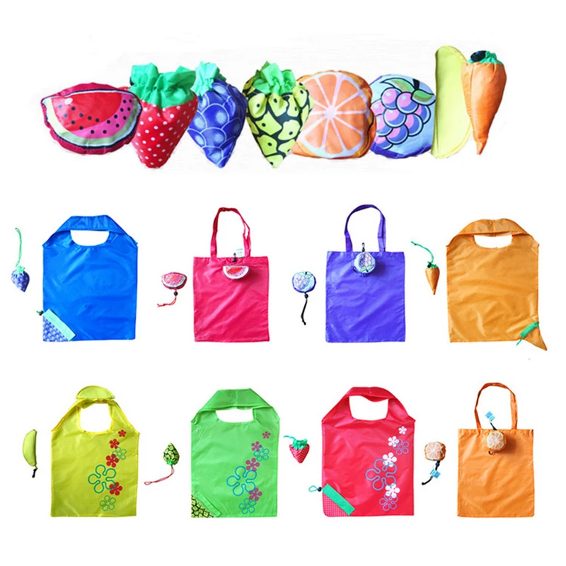 Portable Folding Eco Friendly Nylon Grocery Shopping Bag Tote Pouch