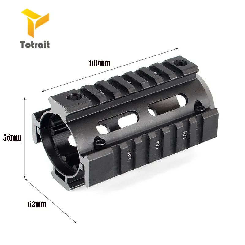 Totrait Tactical Aluminu 4 дюйма из двух частей поплавок падение в Quad Rail Handguard крепление для охоты Airsfot AR15 M4 M16 винтовка Красный