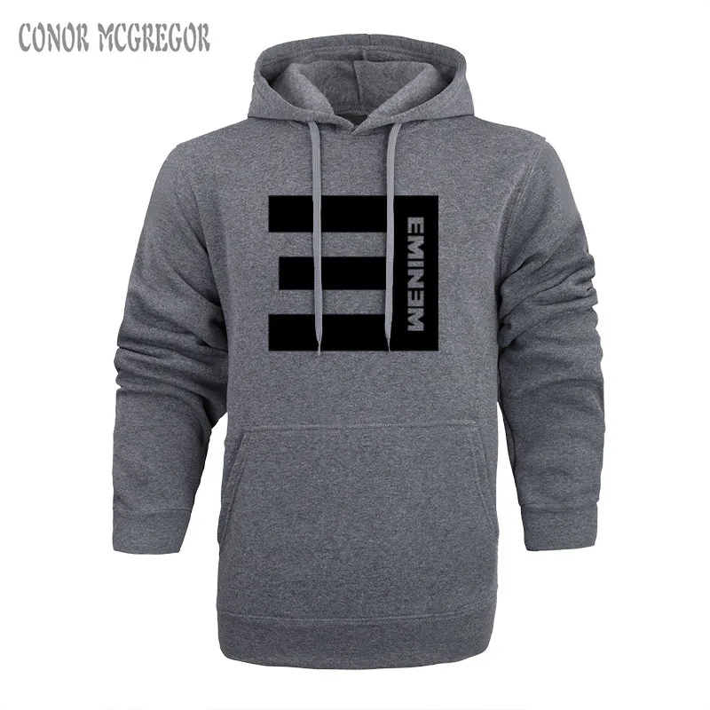 Новые зимние мужские толстовки Eminem с принтом утепленный пуловер Толстовка Мужская спортивная одежда модная одежда